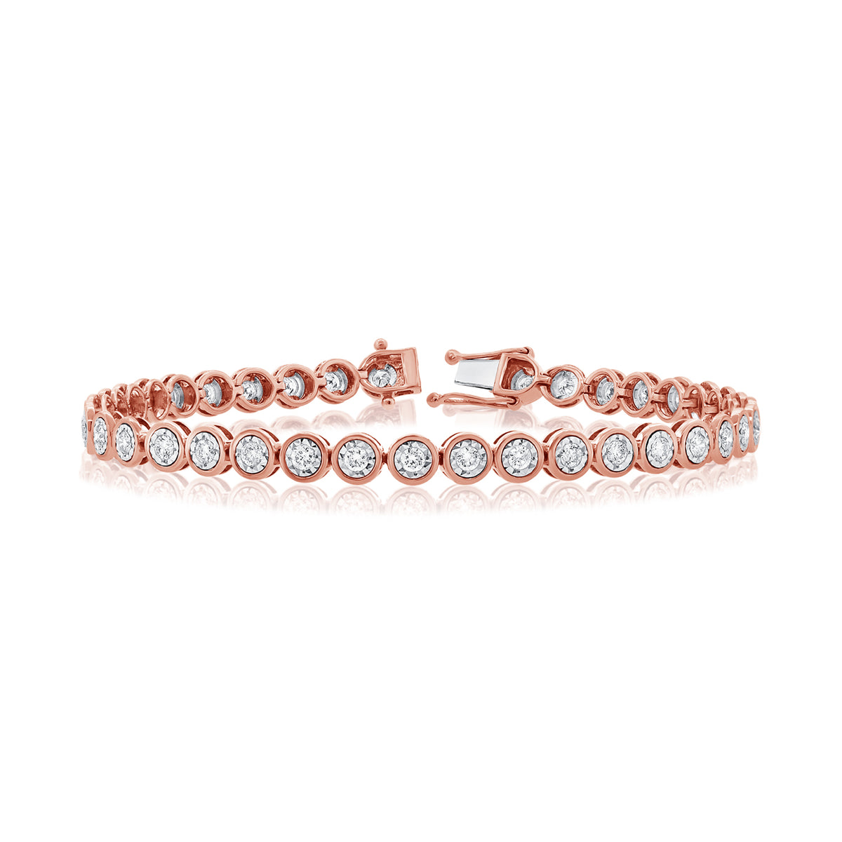 14k Gold & Diamond Bezel Tennis Bracelet – Sabrina Design