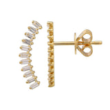 14k Gold & Diamond Ear Climbers - 0.26ct