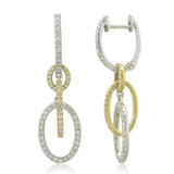 14k Gold & Diamond Link Drop Earrings- 0.67 ct.