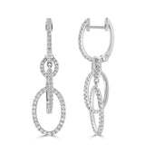 14k Gold & Diamond Link Drop Earrings- 0.67 ct.