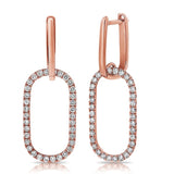 14K Gold & Diamond Link Earrings-0.80 ct.