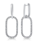 14K Gold & Diamond Link Earrings-0.80 ct.