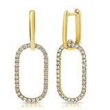 14K Gold & Diamond Link Earrings-0.80 ct.