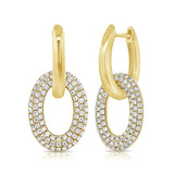 14K Gold & Diamond Link Earrings-1.21 ct.