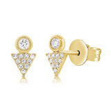 14K Gold & Diamond Stud Earrings - 0.26ct
