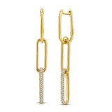 14k Gold & Diamond Link Dangle Earrings-0.51 ct.