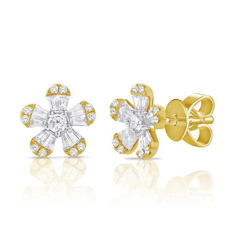 14k Yellow Gold Swarovski Earrings for Women & Men with Genuine Round  Swarovski | Cubic Zirconia Earrings Studs with Gold Earring Backs | 3  Carats total | by MAX + STONE - Walmart.com