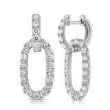 14k Gold & Diamond Link Earrings-2.4 ct.