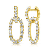 14k Gold & Diamond Link Earrings-2.4 ct.