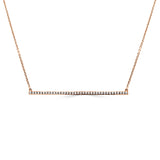 14k Gold & Diamond Bar Necklace - 0.25ct