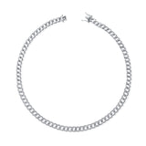 14K Gold & Diamond Curb Link Necklace - 1.40ct