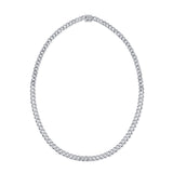 14K Gold & Diamond Curb Link Necklace - 1.90ct
