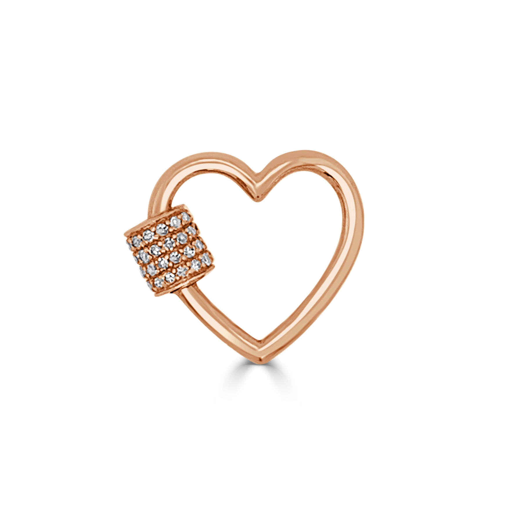 14k Gold & Diamond Heart Charm Connector-0.27 ct.