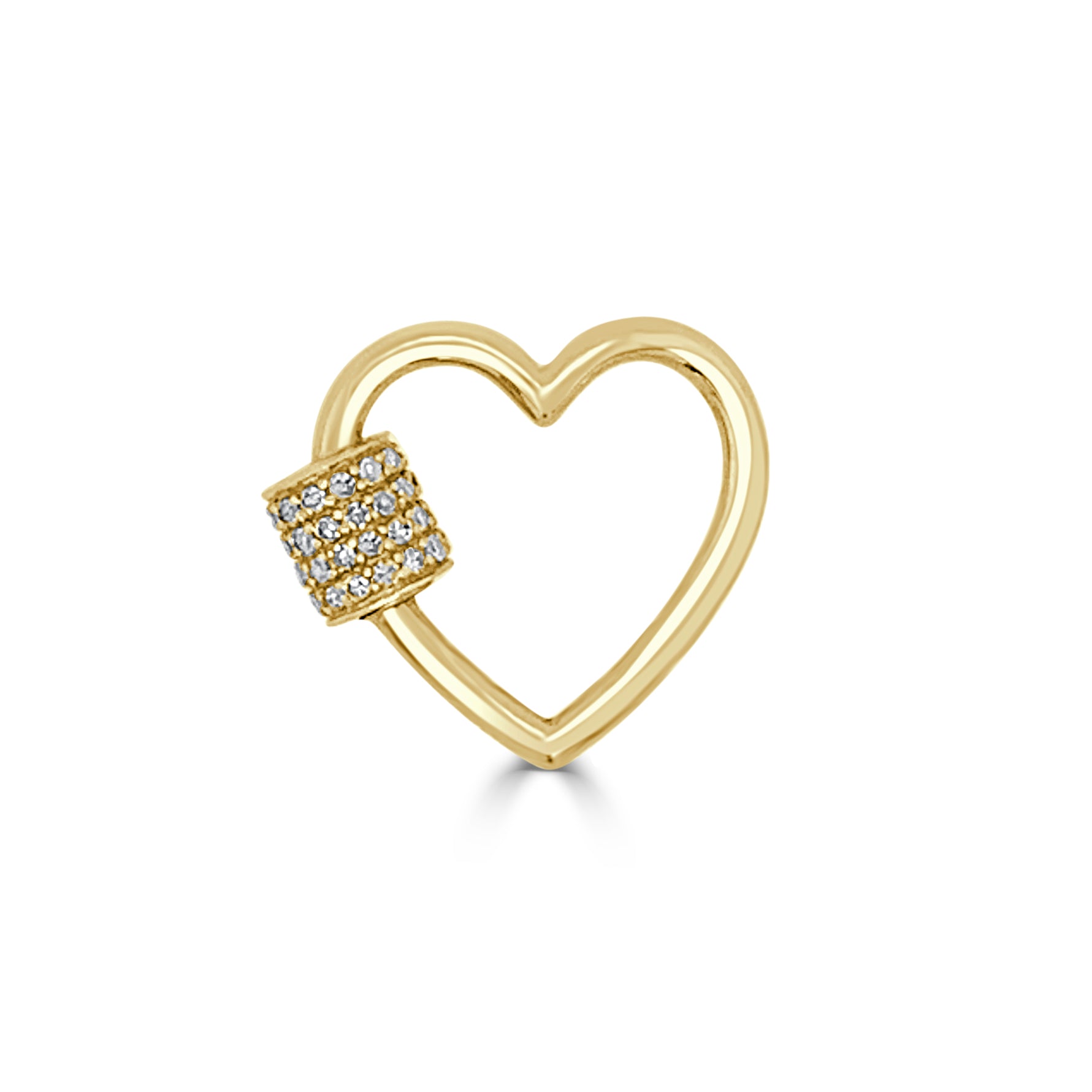 14k Gold & Diamond Heart Charm Connector-0.27 ct.