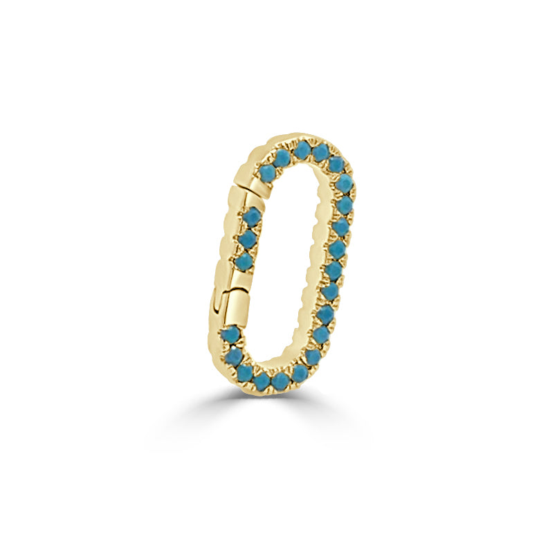 14k Gold & Turquoise Charm Connector