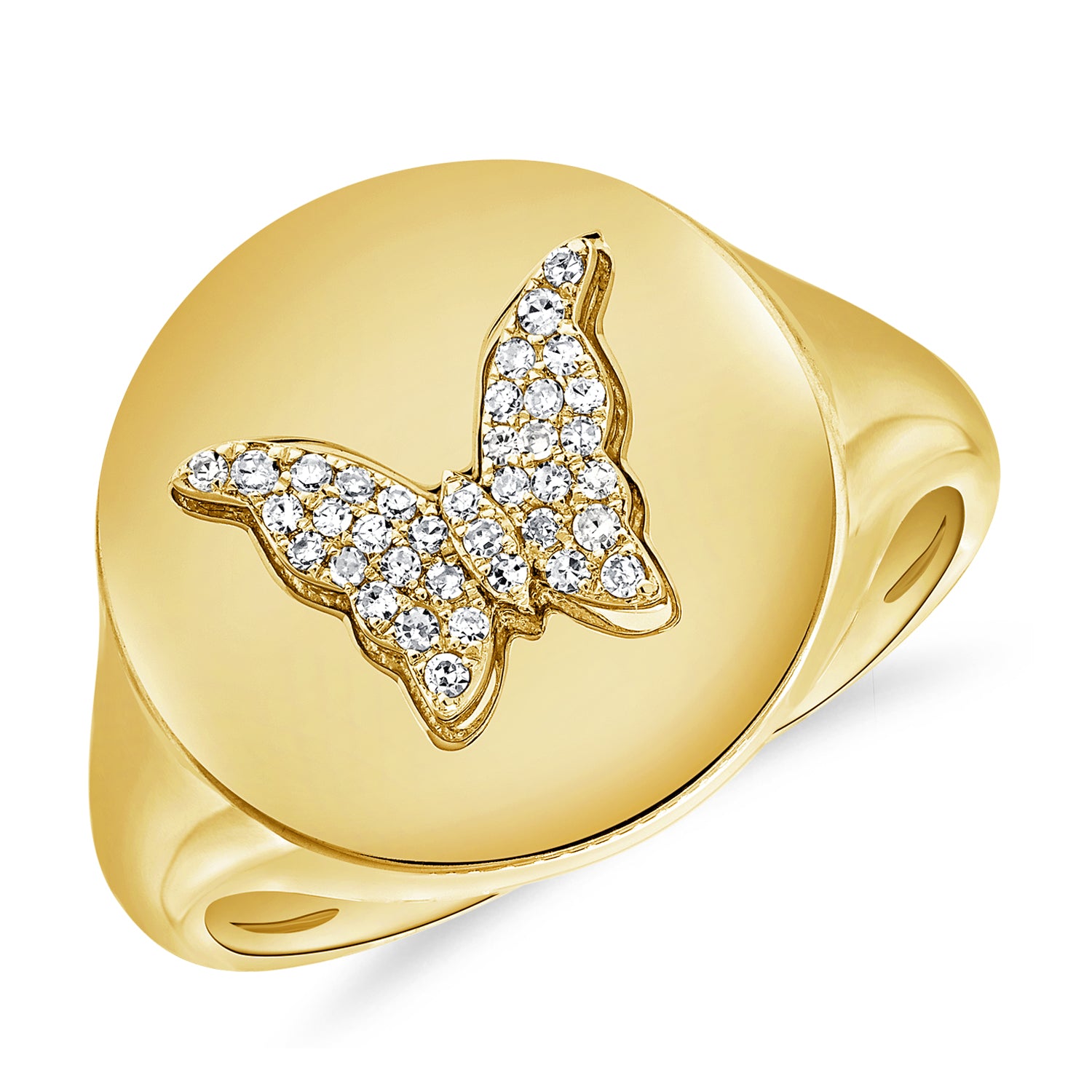 Butterfly deals signet ring