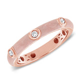 14k Gold & Diamond Pink Enamel Ring - 0.09ct