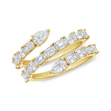 14K Gold & Fancy-Shape Diamond Wrap Ring - 2.10ct