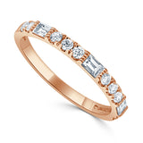 18k Gold & Baguette Diamond Stackable Ring - 0.45ct