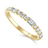 18k Gold & Baguette Diamond Stackable Ring - 0.45ct